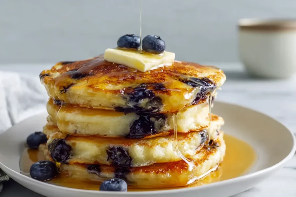 Fluffy Blueberry Kodiak Cottage Cheese Pancakes