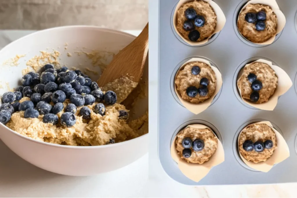 Fluffy Cottage Cheese Blueberry Muffins in 25 Minutes