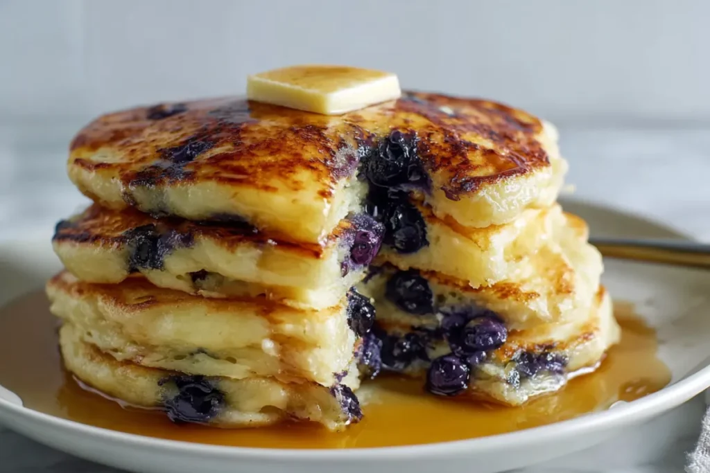 Healthy Blueberry Kodiak Cottage Cheese Pancakes