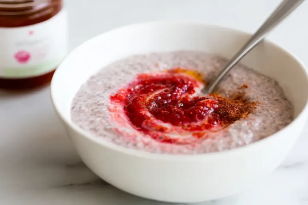 Rose Coconut Chia Seed Pudding Recipe - Protein Packed