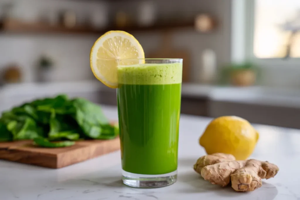 Best Lemon Ginger Spinach Smoothie - Ready in 2 Minutes