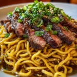 Garlic Butter Steak Lightning Noodles Recipe (20 Minutes)