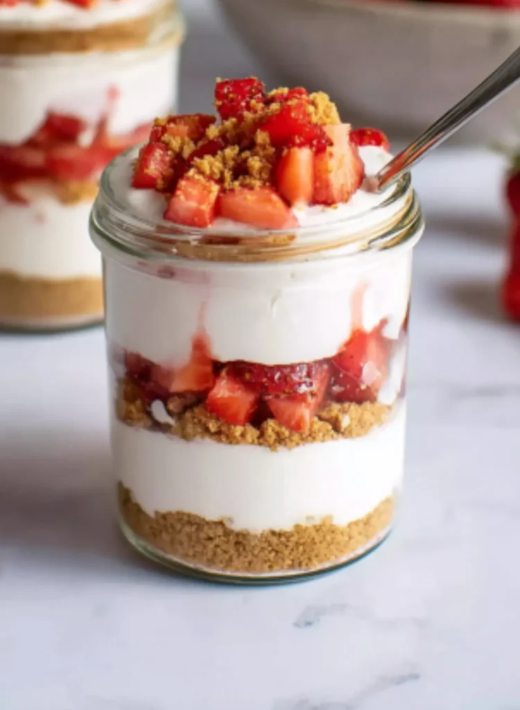 High Protein Cheesecake Jars - Guilt-Free Desser