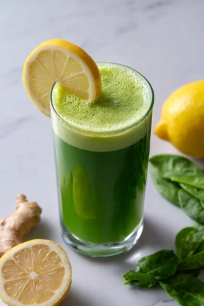 Lemon Ginger Spinach Smoothie - Green Smoothie Recipe