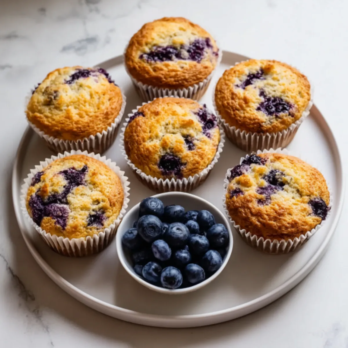 Cottage Cheese Blueberry Muffins Recipe (High Protein Breakfast)