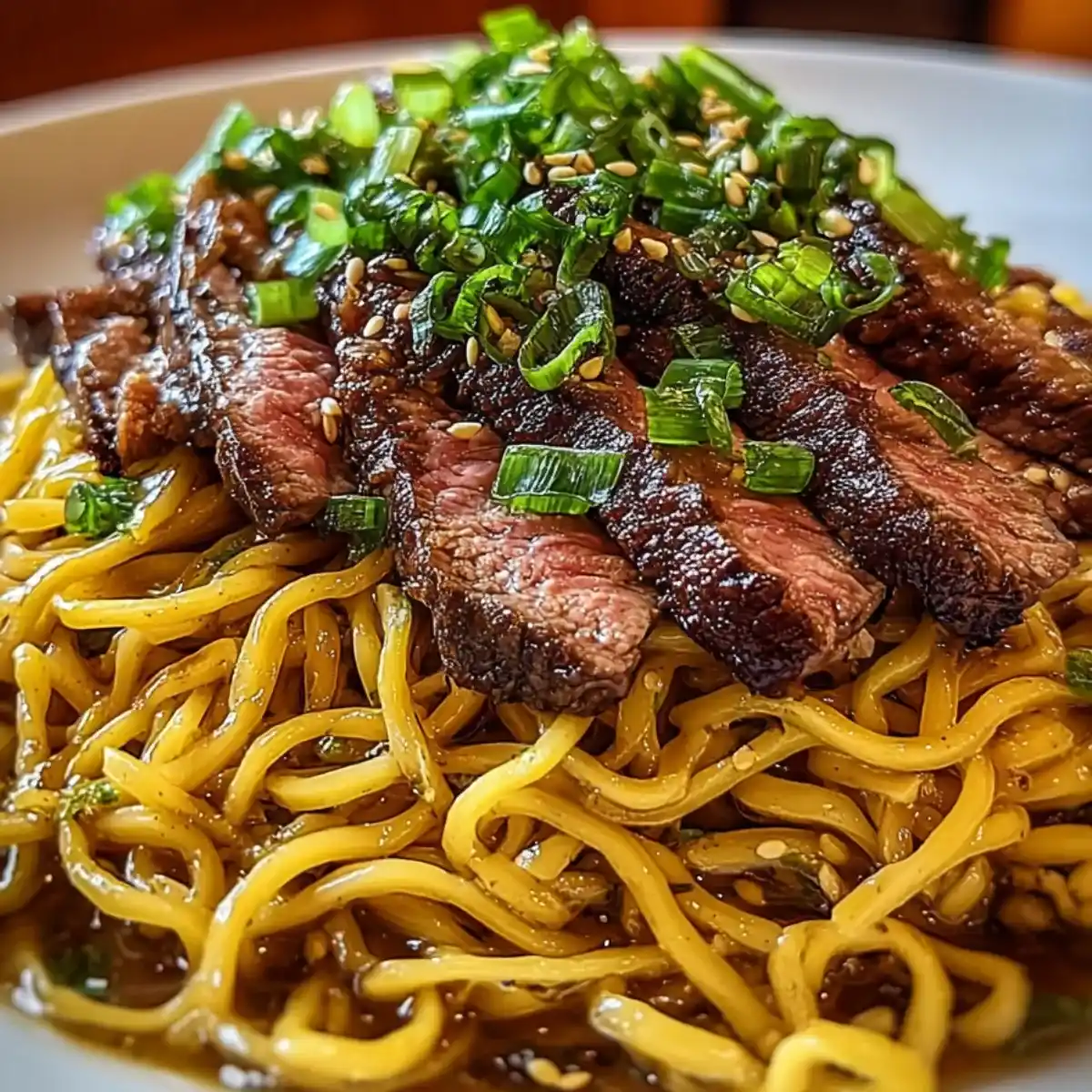 Garlic Butter Steak Lightning Noodles Quick 20-Minute Dinner