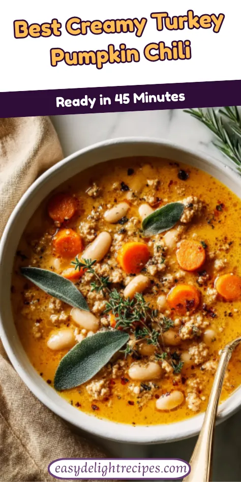 Best Creamy Turkey Pumpkin Chili