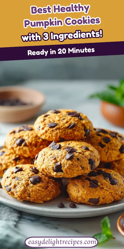 Best Healthy Pumpkin Cookies - Ready in 20 Minutes with 3 Ingredients