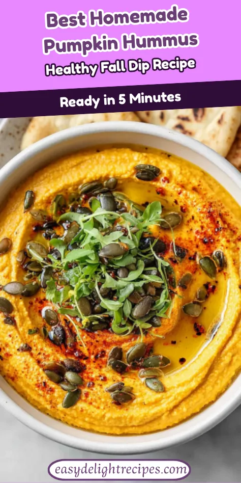 Best Homemade Pumpkin Hummus - Healthy Fall Dip Recipe