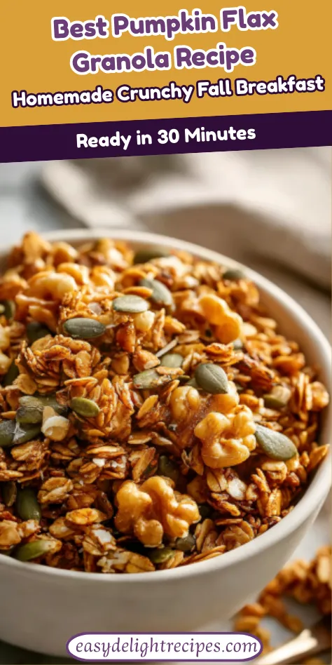 Best Pumpkin Flax Granola Recipe Homemade Crunchy Fall Breakfast