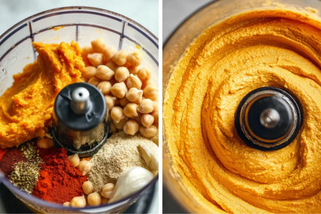 Creamy Pumpkin Hummus - Best Fall Dip Ever