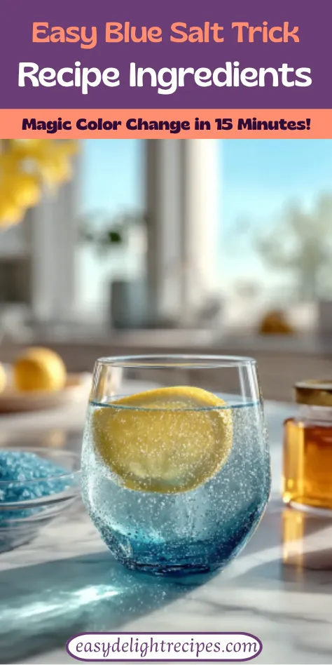 Easy Blue Salt Trick Recipe Ingredients - Magic Color Change in 15 Minutes