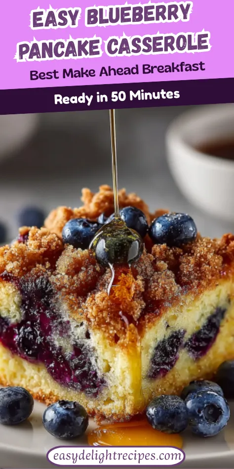 Easy Blueberry Pancake Casserole - Best Make Ahead Breakfast