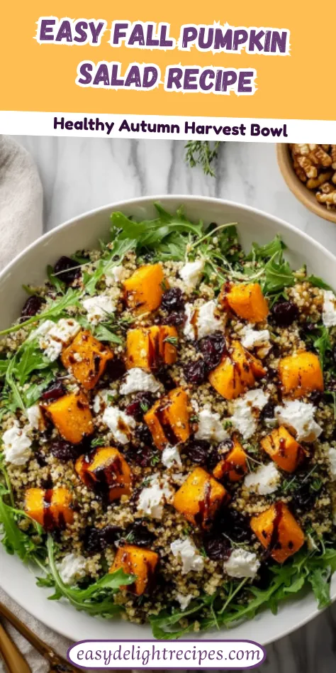 Easy Fall Pumpkin Salad Recipe - Healthy Autumn Harvest Bowl