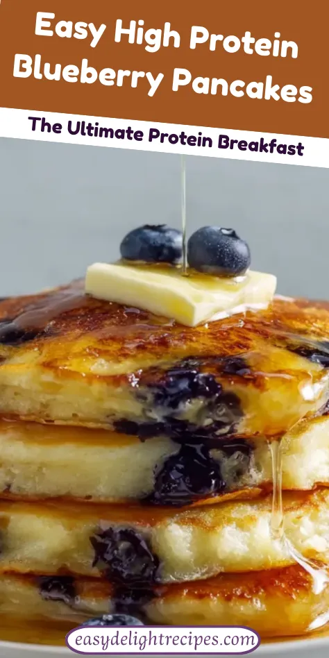Easy High Protein Blueberry Pancakes