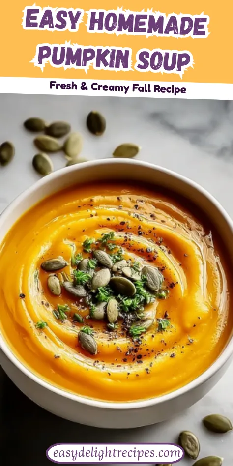 Easy Homemade Pumpkin Soup - Fresh & Creamy Fall Recipe