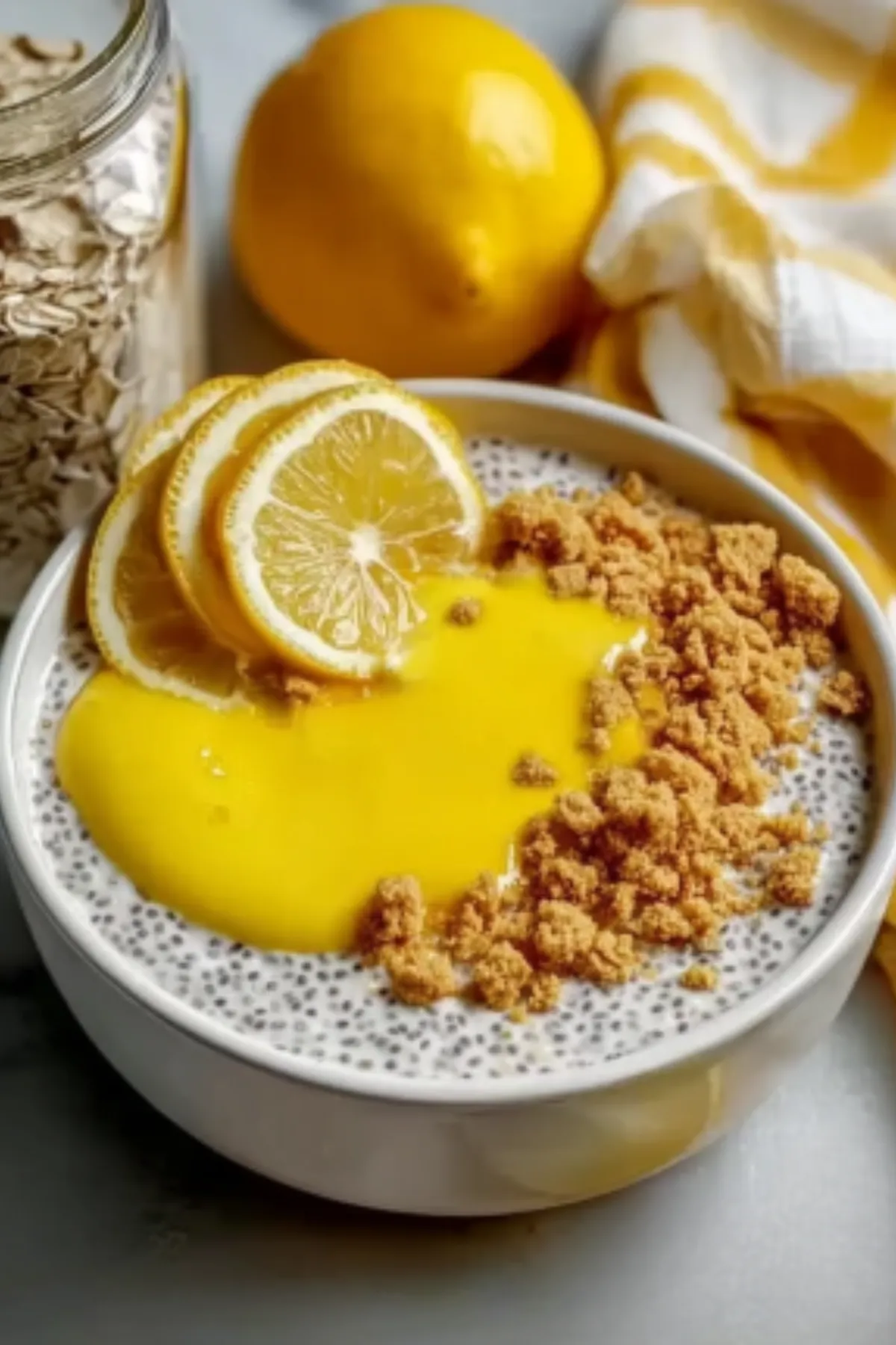 Easy Lemon Cheesecake Overnight Oats for Meal Prep
