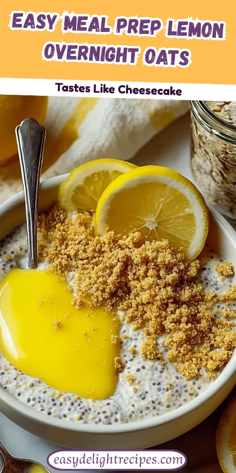 Easy Meal Prep Lemon Overnight Oats