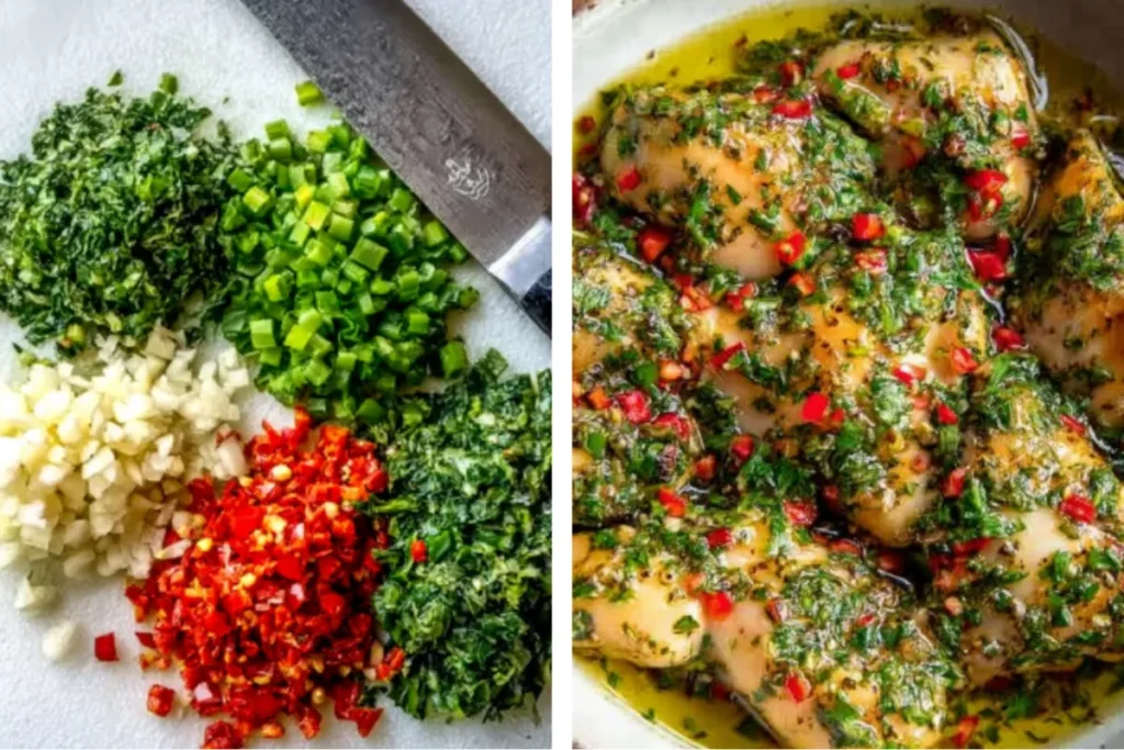 Grilled Chimichurri Chicken - Fresh Herb Marinade