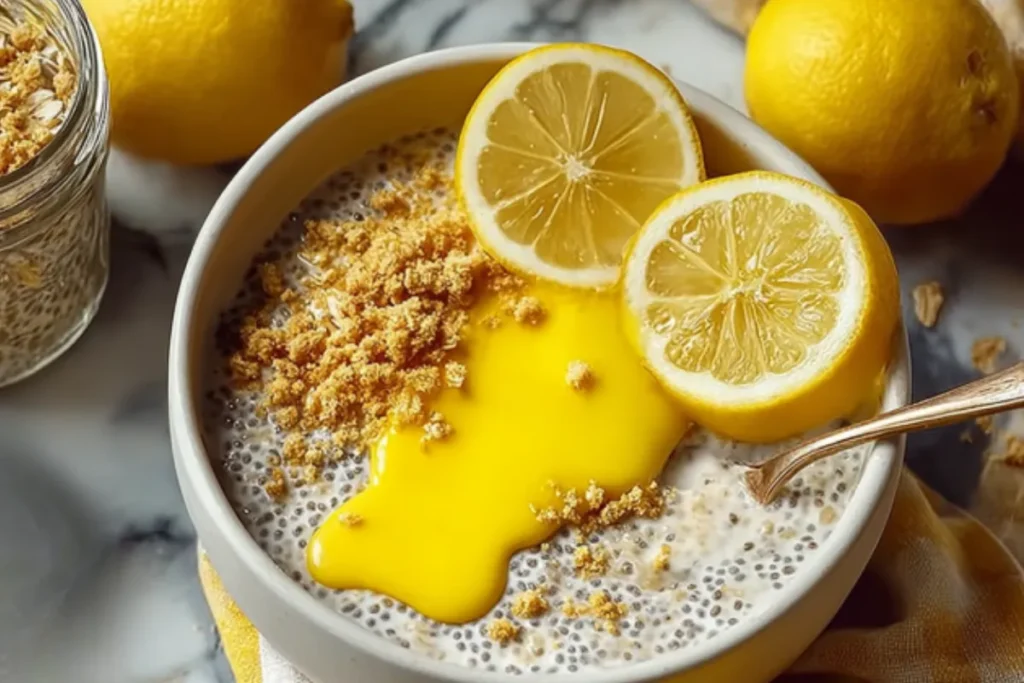 Healthy Lemon Cheesecake Overnight Oats Recipe