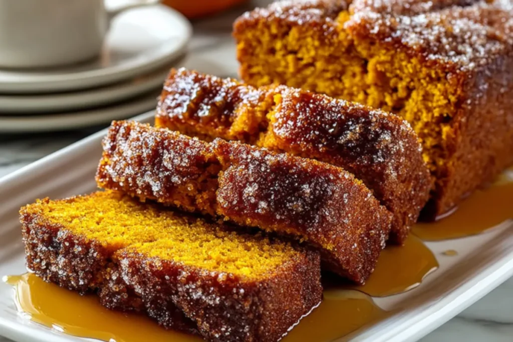 Homemade Cinnamon Sugar Pumpkin Bread - Fall Favorite