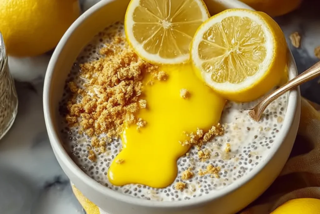 Lemon Cheesecake Overnight Oats - Make Ahead Breakfast
