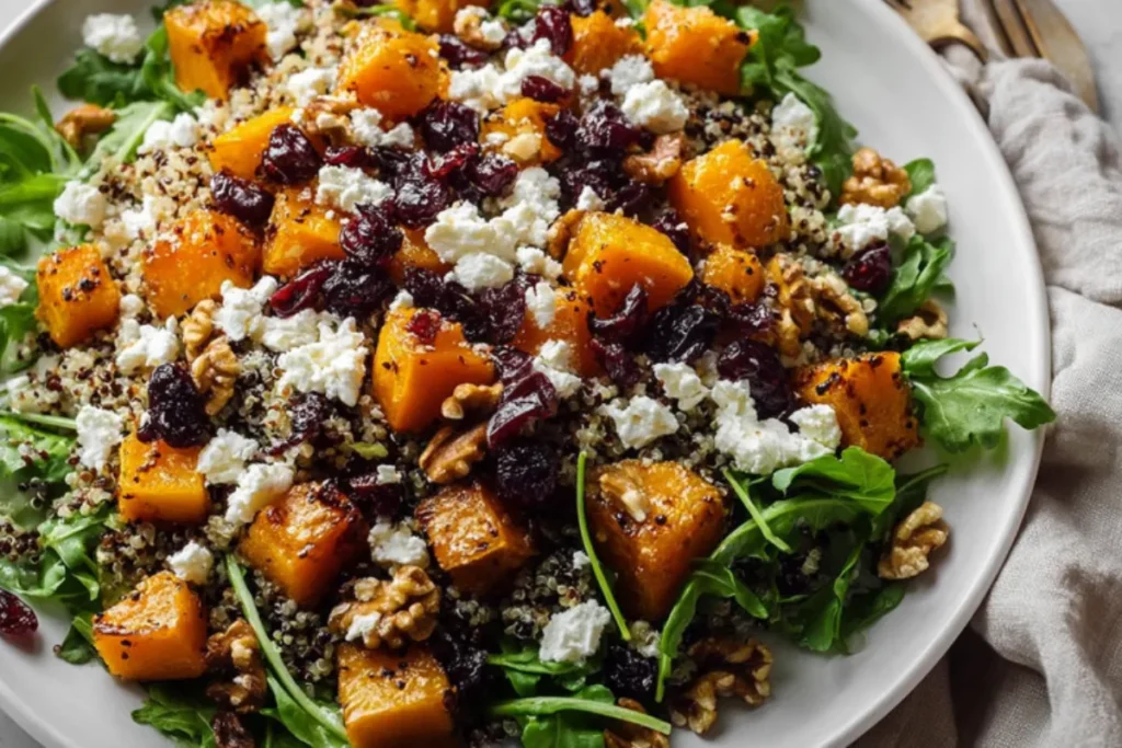 Roasted Pumpkin Salad With Quinoa & Feta (Easy Recipe)