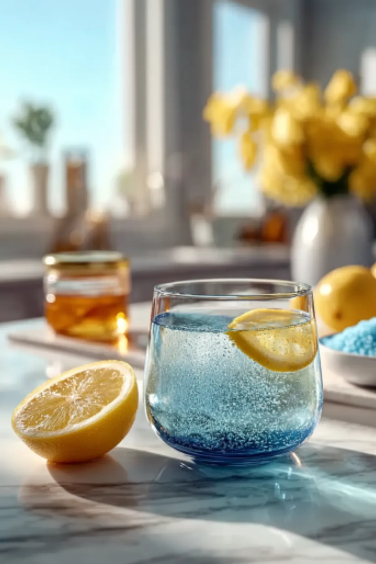 Simple blue salt trick recipe ingredients creating magical transformation