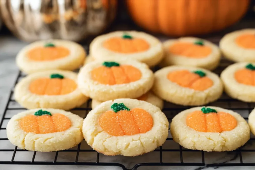 Amazing Pumpkin Sugar Cookies with Hidden Shapes Inside