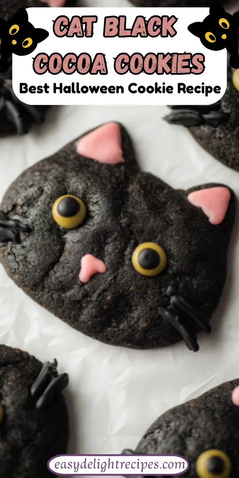 Easy Cat Black Cocoa Cookies - Best Halloween Cookie Recipe Ready in 30 Minutes