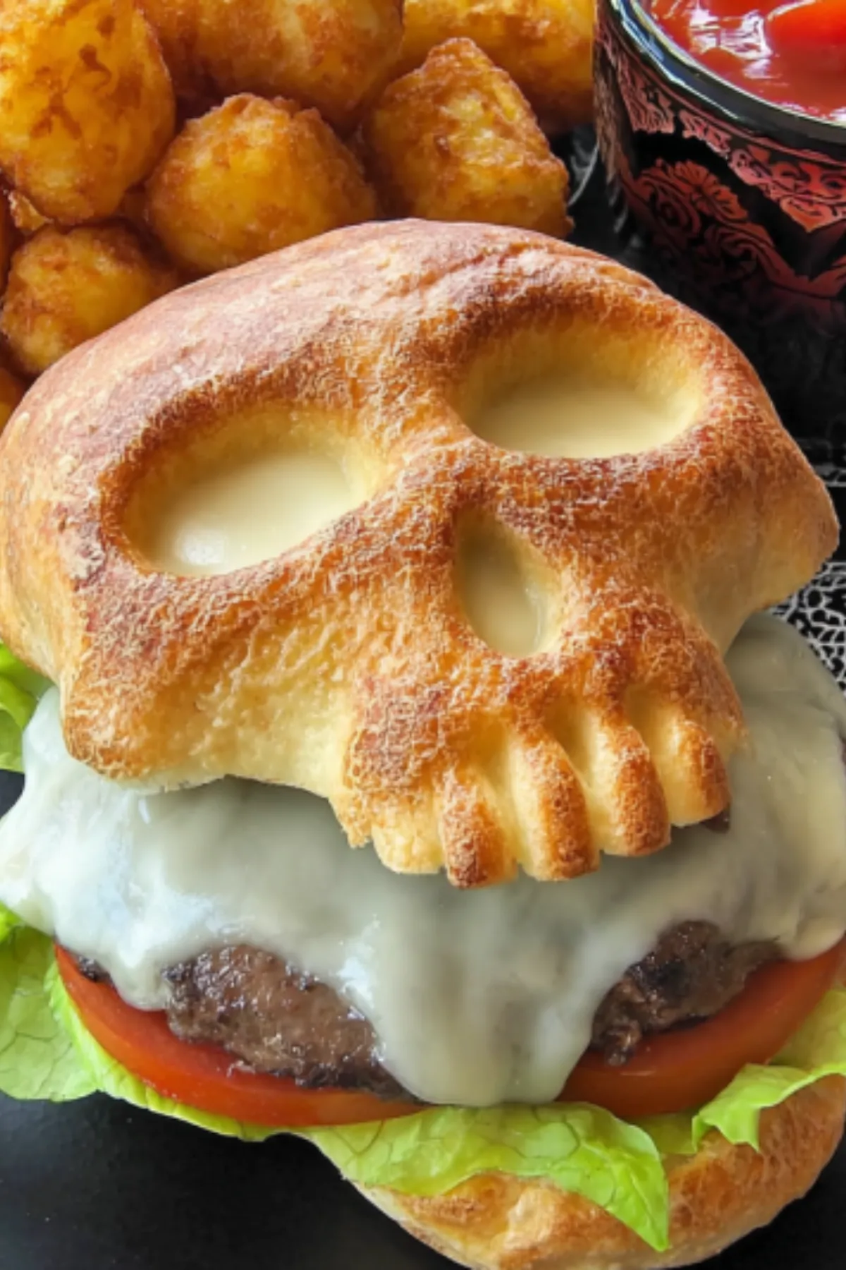 Easy Cheeseburger Skulls - Homemade Halloween Burgers