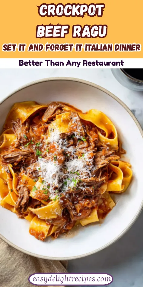Easy Crockpot Beef Ragu Recipe - Set It and Forget It Italian Dinner
