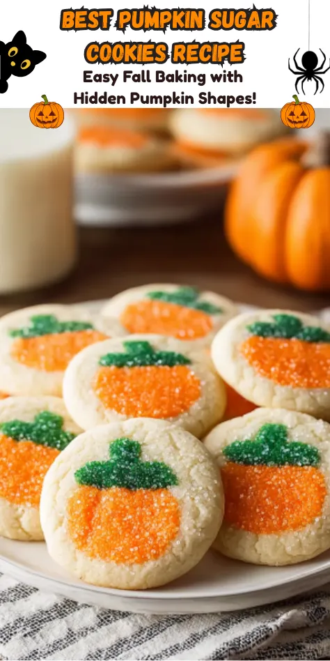 Easy Fall Baking with Hidden Pumpkin Shapes! Best Pumpkin Sugar Cookies Recipe