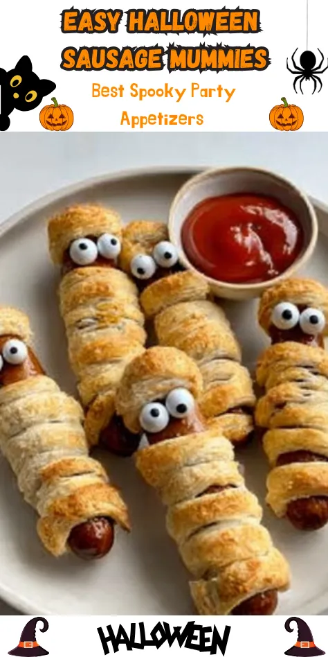 Halloween Sausage Mummies Best Spooky Party Appetizers