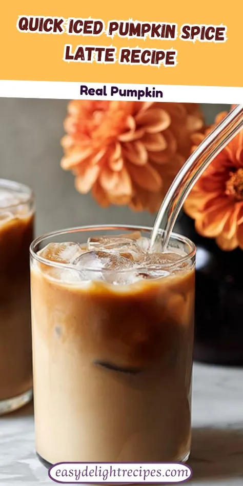 Quick Iced Pumpkin Spice Latte Recipe Real Pumpkin