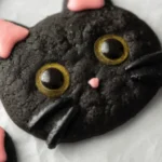 Spooky Cat Cookies with Black Cocoa - Homemade Halloween Magic
