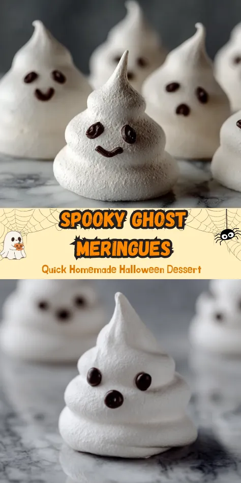 Spooky Ghost Meringues Quick Homemade Halloween Dessert