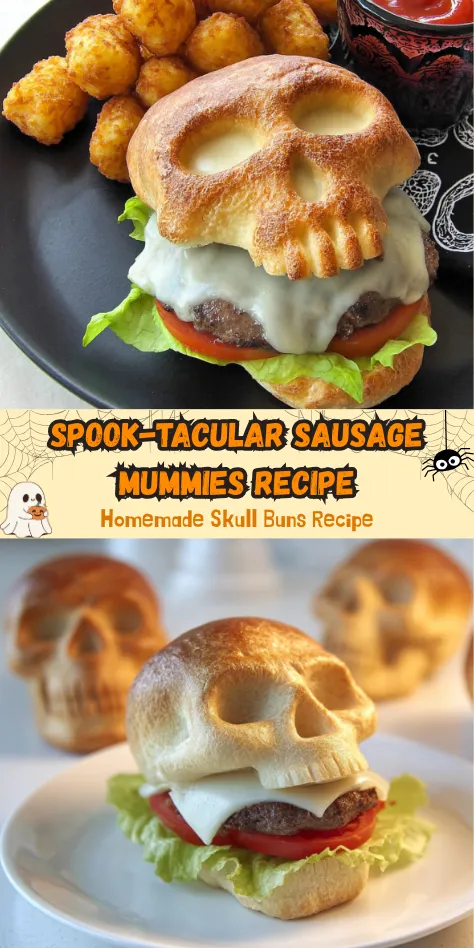_Spooky Halloween Cheeseburger Skulls - Homemade Skull Buns