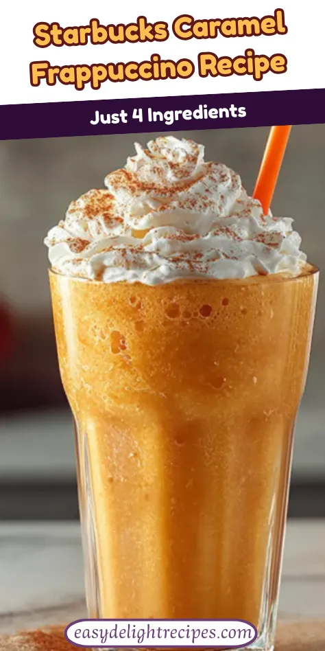Starbucks Caramel Frappuccino Recipe - Just 4 Ingredients