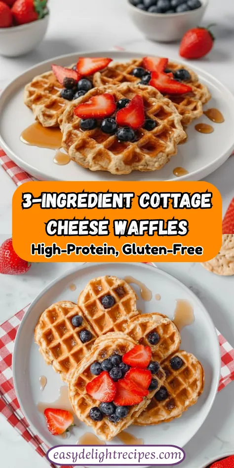 3-Ingredient Cottage Cheese Waffles – High-Protein, Gluten-Free & So Easy
