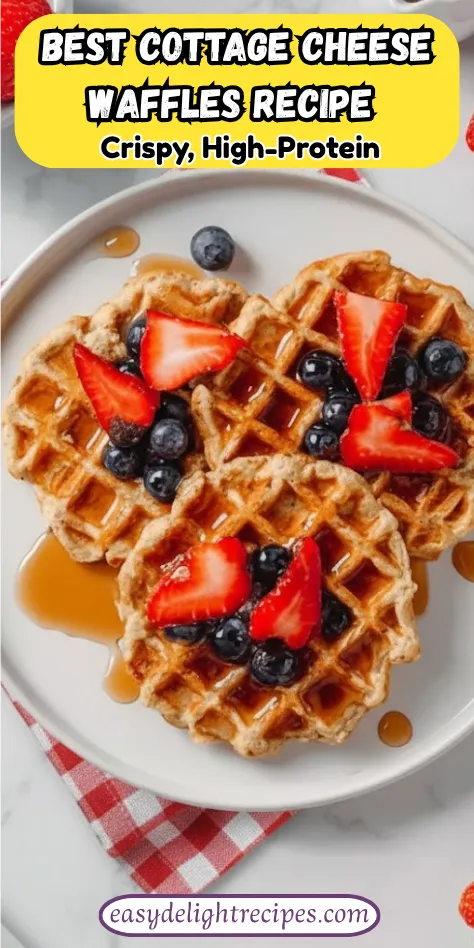 Best Cottage Cheese Waffles Recipe – Crispy, High-Protein