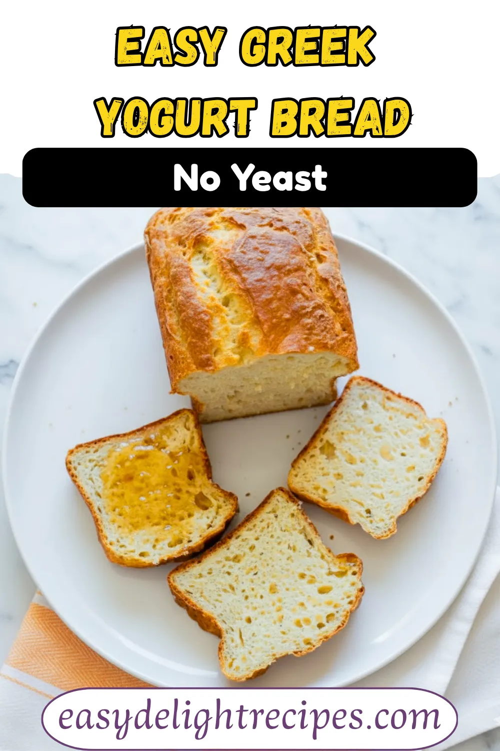 Easy Greek Yogurt Bread Recipe – No Yeast, Ready in 1 Hour