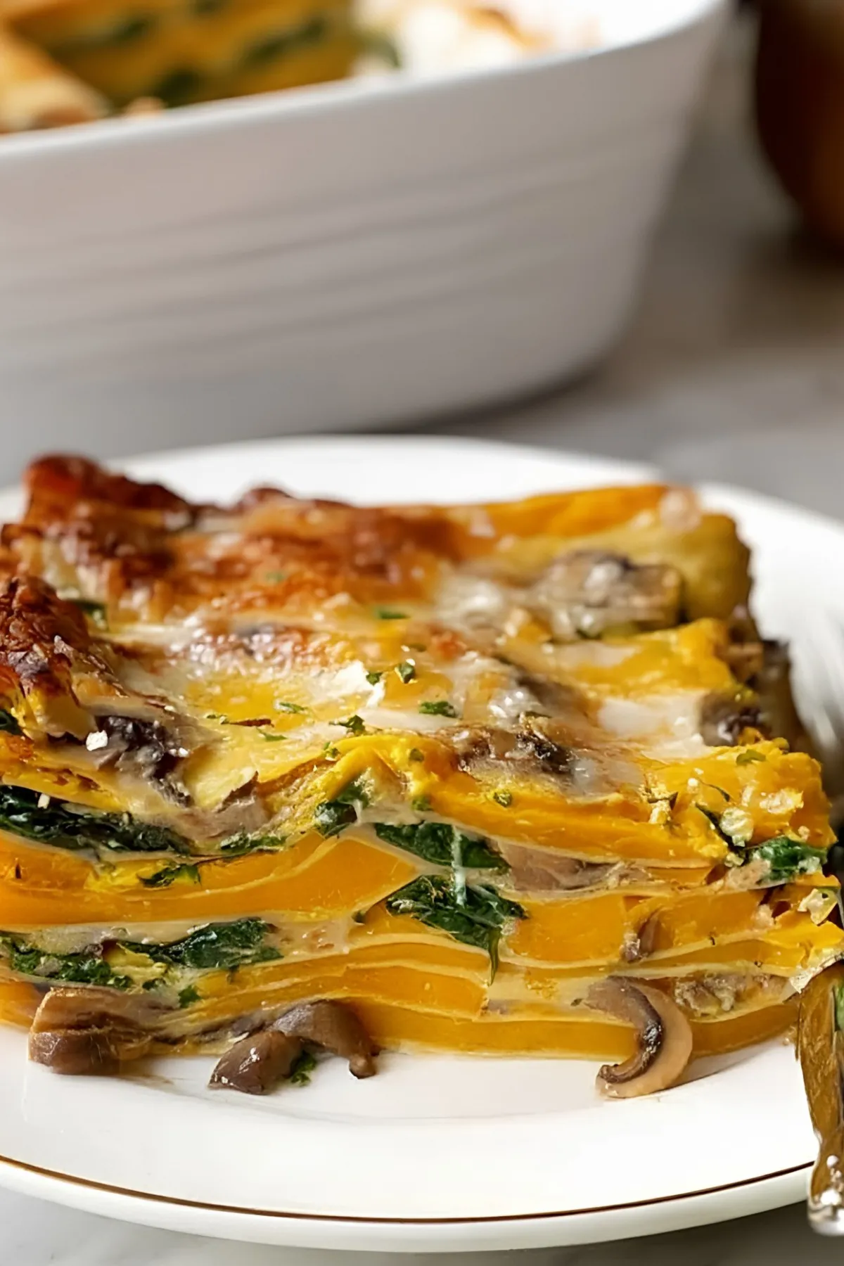 Invisible Butternut Squash Spinach - No Pasta Needed