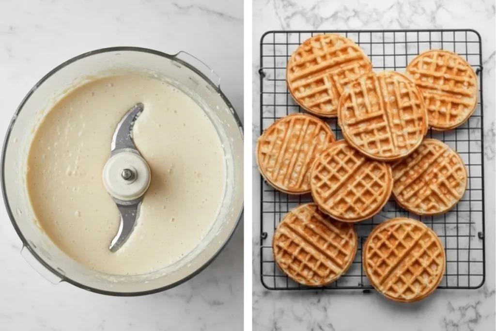 Making Kodiak Cakes Cottage Cheese Waffles