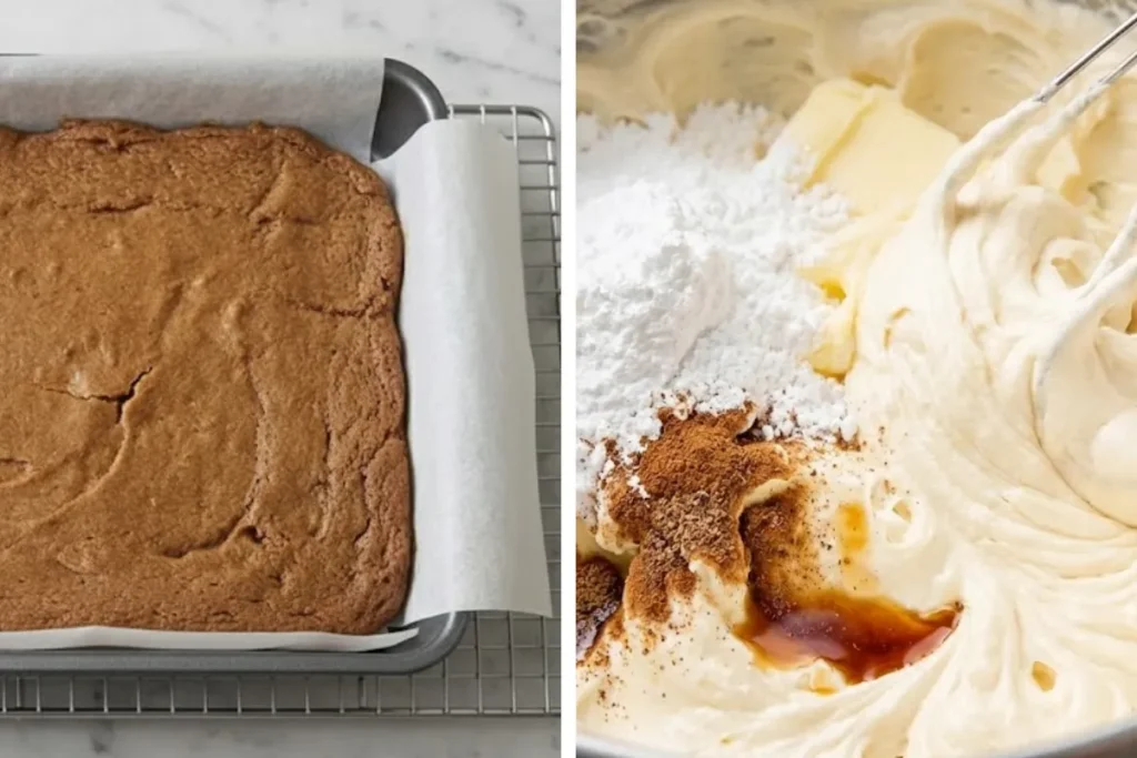 make your frosting. Beat the softened cream cheese