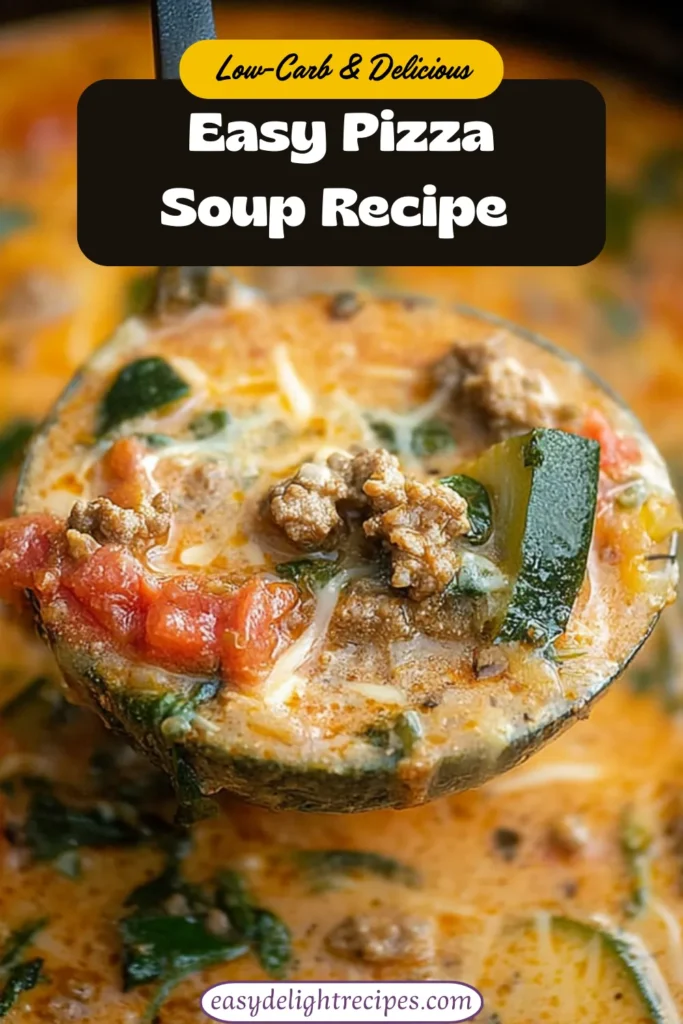 Easy Pizza Soup Recipe _ Ready in 30 Minutes, Low-Carb & Delicious!
