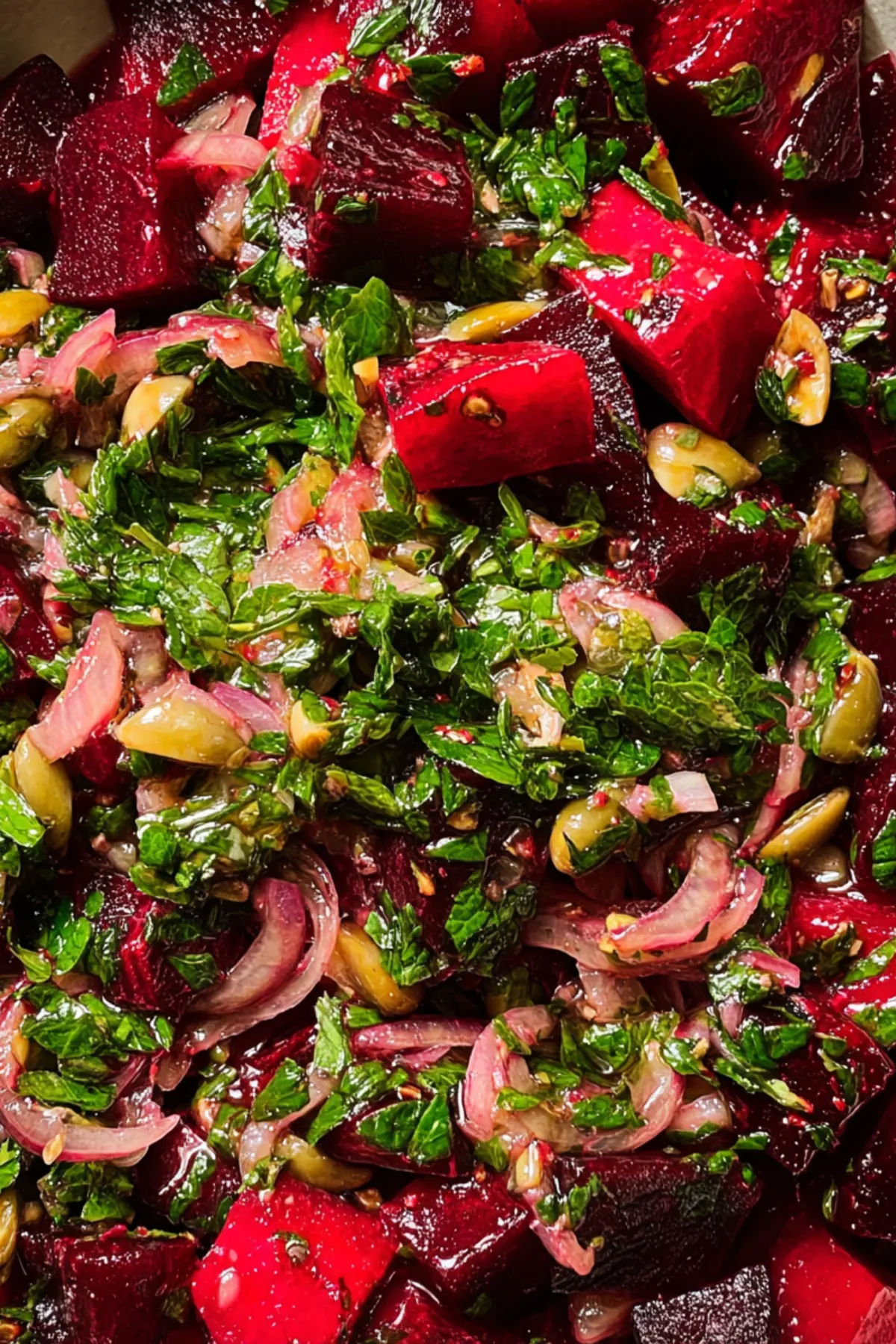 Healthy Pickled Beet Salad with Olives