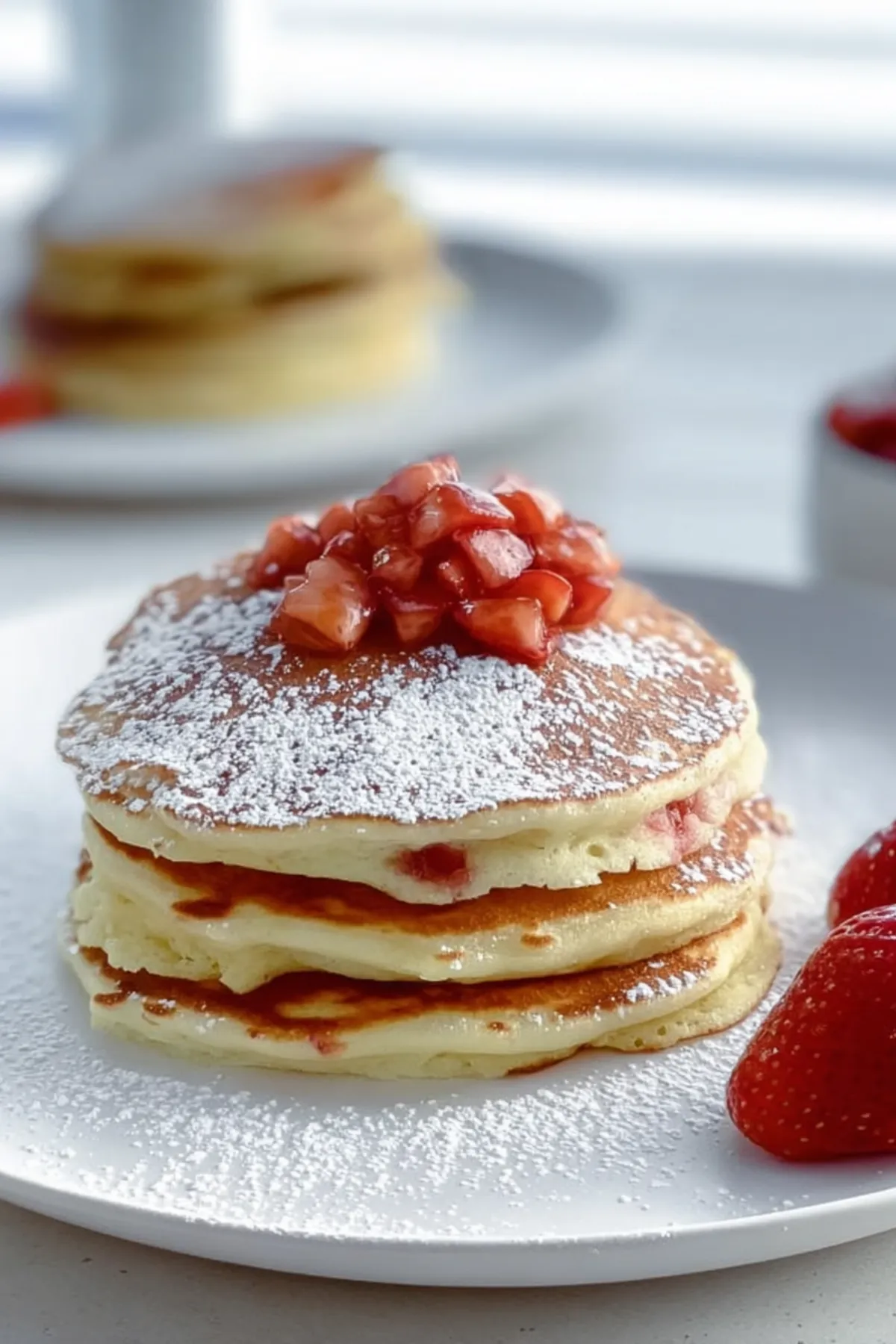 Easy Strawberry Pancake Recipe With Greek Yogurt