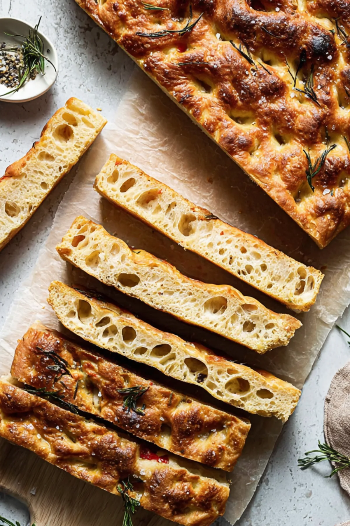 Fluffy Sourdough Discard Focaccia Baked on a Sheet Pan