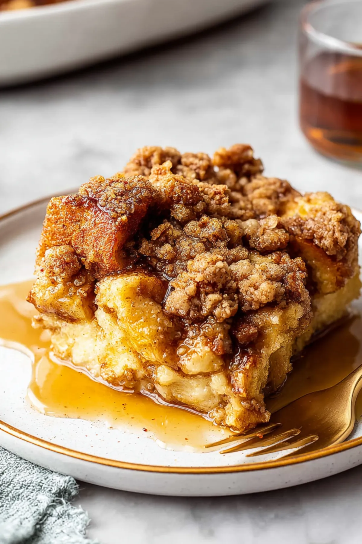 Overnight French Toast Casserole With Streusel Topping